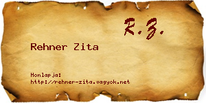 Rehner Zita névjegykártya